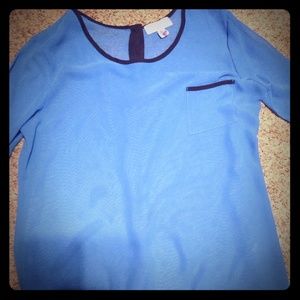 Blue Silky shirt
